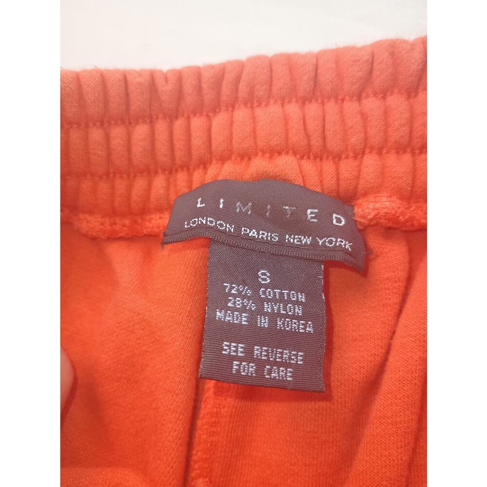 Vintage Limited Terry Cloth Pull on Cotton Orange Shorts High Rise pockets Small - Picture 4 of 6